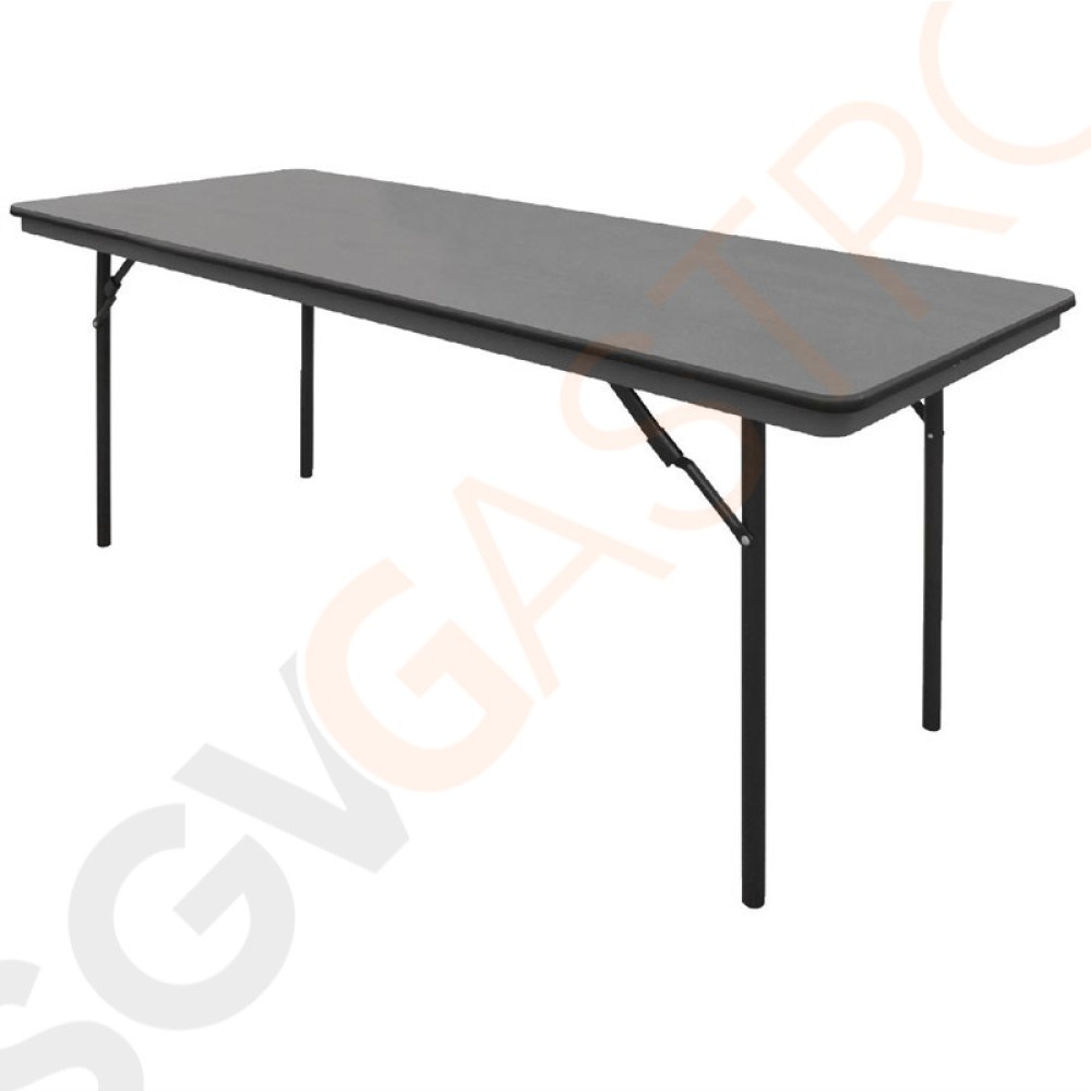 Bolero rechteckiger Klapptisch grau 183cm 183(L)cm | ABS und Stahl | grau Bolero rechteckiger Klapptisch grau 183cm 183(L)cm | ABS und Stahl | grau