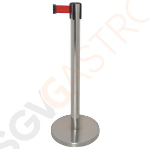 Bolero Absperrband rot mit Leitpfosten 2m rotes Band | erschwerte Basis