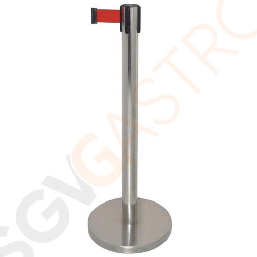 Bolero Absperrband rot mit Leitpfosten 2m rotes Band | erschwerte Basis