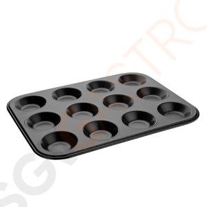 Vogue antihaftbeschichtetes Minimuffinblech 12 Minimuffins Maße: 23,8(B) x 1,4(H)cm Vogue antihaftbeschichtetes Minimuffinblech 12 Minimuffins Maße: 23,8(B) x 1,4(H)cm