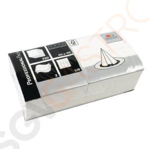 Fasana professionelle Papierservietten weiß 40cm 1/8 gefaltet 1000 Stück | 40 x 40cm | 3-lagig | Papier | Weiß Fasana professionelle Papierservietten weiß 40cm 1/8 gefaltet 1000 Stück | 40 x 40cm | 3-lagig | Papier | Weiß