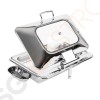Olympia Induktions-Chafing-Dish GN 1/1 Kapazität: 9L | 30 x 59,5 x 46cm (GN1/1) | Edelstahl und Glas