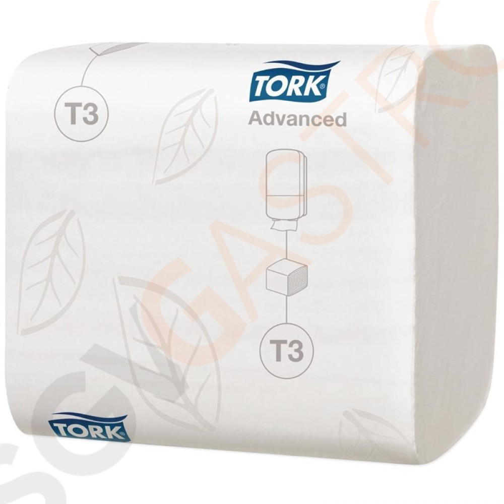 Tork Großverpackung Toilettenpapier weiß Geeignet für Spender Y037 | 30 Packungen | ungefähr 250 Blatt pro Packung | 2-lagig