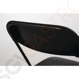 Bolero leichtgewichtige Klappstühle schwarz 10 Stück | Sitzhöhe: 44cm | 80 x 44 x 48cm | Polypropylen und Stahl | schwarz