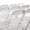 Bolero leichtgewichtige Klappstühle weiß 10 Stück | Sitzhöhe: 44cm | 80 x 44 x 48cm | Polypropylen und Stahl | weiß