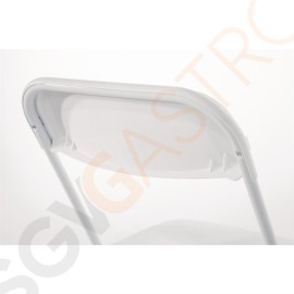 Bolero leichtgewichtige Klappstühle weiß 10 Stück | Sitzhöhe: 44cm | 80 x 44 x 48cm | Polypropylen und Stahl | weiß