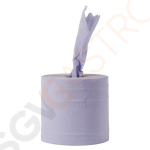 Jantex Handtuchrollen für Innenabrollung blau 1-lagig - 6 Stück Geeignet für Spender GD836, GJ030 | 6 Stück | 300m | 1-lagig | blau