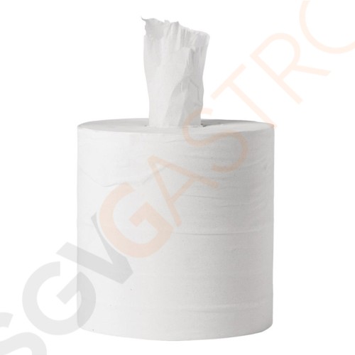 Jantex Handtuchrollen für Innenabrollung weiß 1-lagig - 6 Stück Geeignet für Spender GD836, GJ030 | 6 Stück | 288m | 1-lagig | weiß