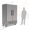 Polar Serie G Slimline Gefrierschrank Edelstahl 960L 870W/230V | 201 x 134 x 71cm | (Nutz)Kapazität: 960/671L | 6 Roste | 2-türig | Edelstahl Polar Serie G Slimline Gefrierschrank Edelstahl 960L 870W/230V | 201 x 134 x 71cm | (Nutz)Kapazität: 960/671L | 6 Roste | 2-türig | Edelstahl