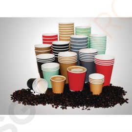 Fiesta Coffee To Go Becher 340ml hellbraun x1000 Kapazität: 340ml. Farbe: Hellbraun. Verkauft im 1000er Pack.