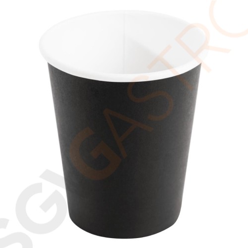 Fiesta Coffee To Go Becher 230ml schwarz x50 Verkauft im 50er-Pack