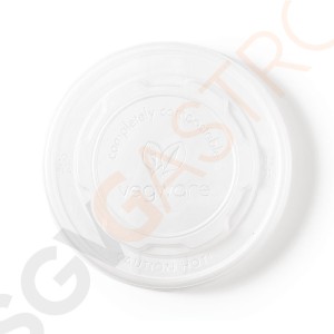 Vegware kompostierbare flache Deckel für Suppen- und Universalbecher 35cl/45,4cl 500 Stück Vegware kompostierbare flache Deckel für Suppen- und Universalbecher 35cl/45,4cl 500 Stück
