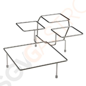 APS Float Serviergestell groß Kapazität: 4 Schalen (GF094, GF095, GF098, GF099) | 17 x 39 x 39cm | Metall APS Float Serviergestell groß Kapazität: 4 Schalen (GF094, GF095, GF098, GF099) | 17 x 39 x 39cm | Metall