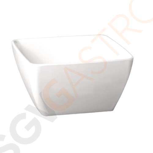 APS Pure quadratische Melaminschale weiß 12,5cm Kapazität: 40cl | 6,5 x 12,5 x 12,5cm | Melamin | weiß