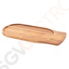 Olympia Servierbrett Akazienholz mit 2 Aussparungen 18 x 41,5cm Für Dipschalen bis zu 13,4(Ø)cm | 18 x 41,5cm | Akazienholz