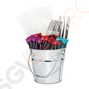 Olympia Serviereimer mit Henkel 8cm 7,2 x 8(Ø)cm | verzinkter Stahl