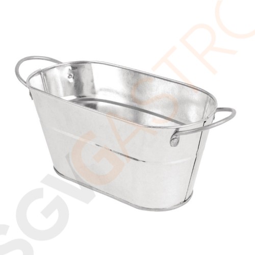 Olympia Serviereimer mit 2 Henkeln 10,5 x 21cm 10 x 10,5 x 21cm | verzinkter Stahl