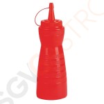Vogue Quetschflasche mit Kappe rot Inhalt: 34cl | Kunststoff | rot