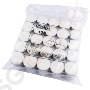 Olympia Teelichter 4 Std. 100 Stück | Brennzeit: 4 Stunden