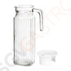Olympia gewellte Glaskrüge 1L 6 Stück | Kapazität: 1L | Glas Olympia gewellte Glaskrüge 1L 6 Stück | Kapazität: 1L | Glas