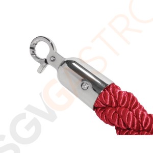 Bolero gedrehte Absperrkordel rot-Zink 150 x 3,2(Ø)cm | rot-Zink