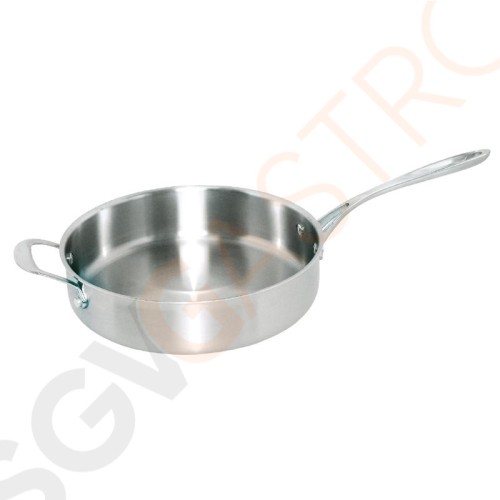 Vogue Tri Wall Sauteuse 28cm Größe: 28(Ø)cm | Material: Edelstahl und Aluminium | Kapazität: 120ml | Induktionsgeeignet