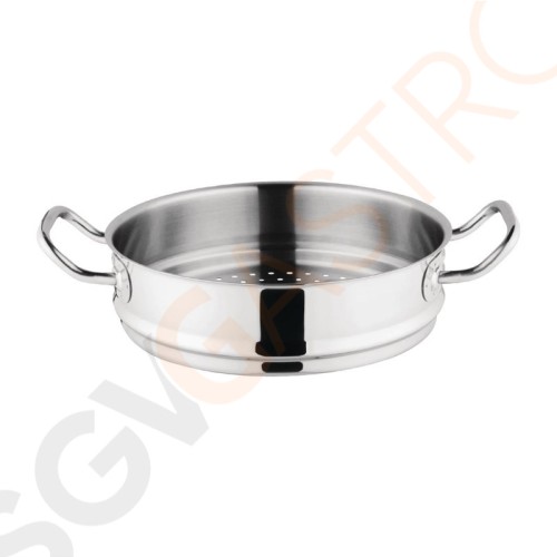 Vogue Tri Wall Dampfgareinsatz 24cm Größe: 24(Ø)cm | Material: Edelstahl und Aluminium | Induktionsgeeignet Vogue Tri Wall Dampfgareinsatz 24cm Größe: 24(Ø)cm | Material: Edelstahl und Aluminium | Induktionsgeeignet