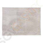 Olympia gewebte Tischsets PVC silbern 4 Stück | 40 x 30cm | PVC | silbern