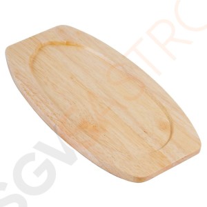 Olympia Holzbrett für Servierpfanne 31,5 x 17cm Geeignet für Pfanne GG133 | 31,5 x 17cm | Heveaholz