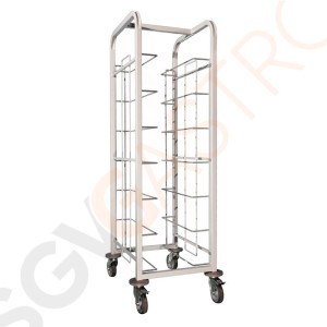 Craven Tablettwagen Stahl 7 Etagen Material: epoxidbeschichteter Stahl | Größe: 139,3(H) x 48,5(B) x 57,8(T) | Kapazität: 7 Tabletts / 70kg