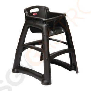 Rubbermaid Kinderhochstuhl schwarz Sitzhöhe: 53cm | 75,6 x 59,7 x 59,7cm | Kunststoff | schwarz