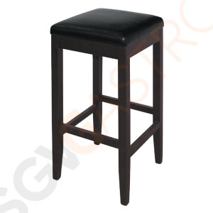 Bolero Barhocker Kunstleder schwarz Sitzhöhe: 76cm | 76 x 41 x 41cm | Kunstleder und Birkenholz | schwarz