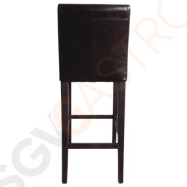 Bolero Barhocker mit Rückenlehne Kunstleder dunkelbraun Sitzhöhe: 76cm | 103 x 44 x 54cm | Kunstleder und Birkenholz | dunkelbraun