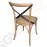 Bolero Esszimmerstühle Eichenholz naturell 2 Stück | Sitzhöhe: 47cm | 88 x 46 x 54cm | Eichenholz und Rattan | naturell