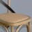 Bolero Barhocker mit Rückenlehne Eichenholz Sitzhöhe: 75cm | 103 x 44 x 54cm | Kunstleder und Birkenholz | schwarz