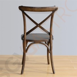 Bolero Esszimmerstühle Eichenholz Walnuss 2 Stück | Sitzhöhe: 47cm | 88 x 46 x 54cm | Eichenholz | Walnuss
