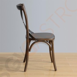 Bolero Esszimmerstühle Eichenholz Walnuss 2 Stück | Sitzhöhe: 47cm | 88 x 46 x 54cm | Eichenholz | Walnuss