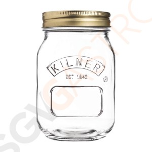 Kilner Weckglas mit Schraubverschluss 500ml 500ml, 127(H)mm.