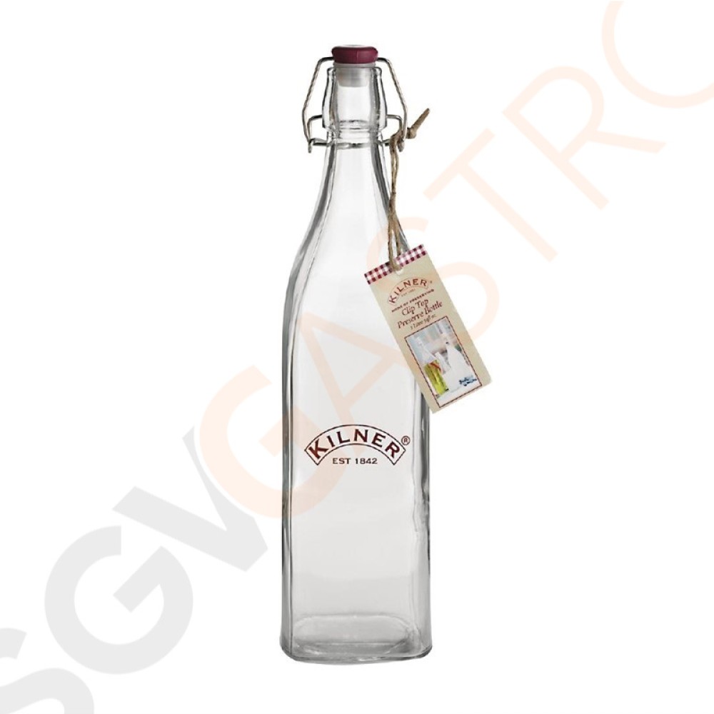 Kilner Flasche mit Bügelverschluss 1L 1L. 31,8(H)cm.