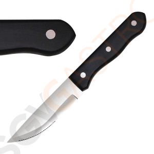 Olympia Jumbo Steakmesser mit ABS-Griff 12 Stück | 25(L)cm | Blattlänge: 11,5cm | Edelstahl 18/0