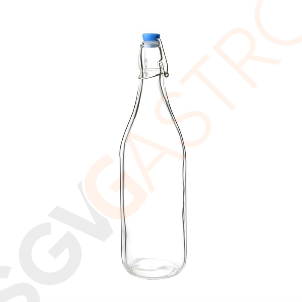 Olympia Glasflaschen mit Bügelverschluss 1L 6 Stück | Kapazität: 1L | Glas
