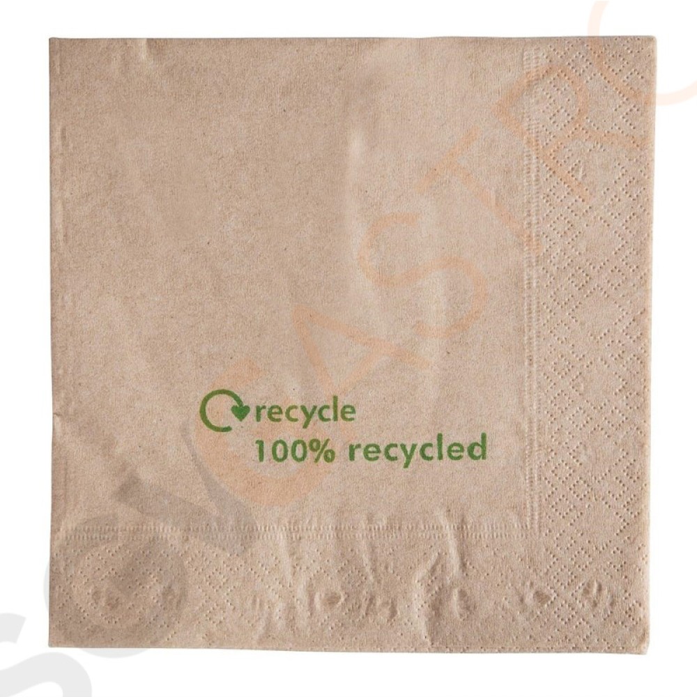 Recycelte Bio-Servietten 2-lagig 2-lagig. Menge: 2000 Stück.