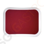 Cambro Versa Lite Century Fun Polyester Tablett rot 43cm Größe: 43(B) x 33(T)cm | Farbe: Himbeerrot