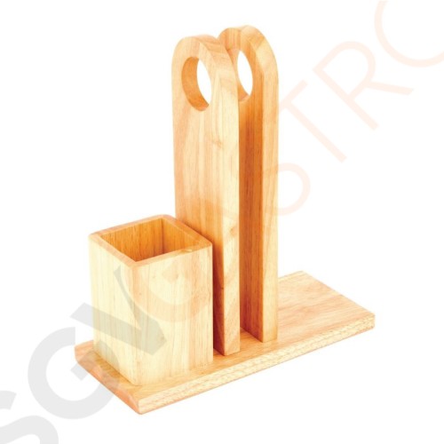Olympia Menühalter Heveaholz mit Besteckbehälter 26,5 x 23 x 10cm | Heveaholz Olympia Menühalter Heveaholz mit Besteckbehälter 26,5 x 23 x 10cm | Heveaholz