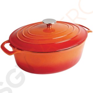 Vogue ovaler Schmortopf orange Kapazität: 5 Liter. Oval. Farbe: Orange.