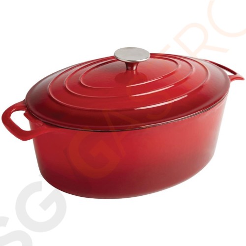Vogue ovaler Schmortopf rot Kapazität: 5 Liter. Oval. Farbe: Rot.