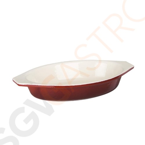 Vogue ovale Auflaufform Gusseisen rot groß Kapazität: 650ml. Gusseisen. Farbe: Rot.