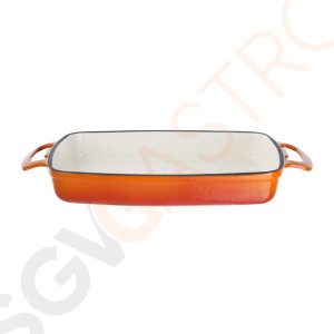 Vogue rechteckige Auflaufform Gusseisen orange Kapazität: 1,8 Liter. Gusseisen. Farbe: Orange.