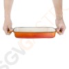 Vogue rechteckige Auflaufform Gusseisen orange Kapazität: 1,8 Liter. Gusseisen. Farbe: Orange.