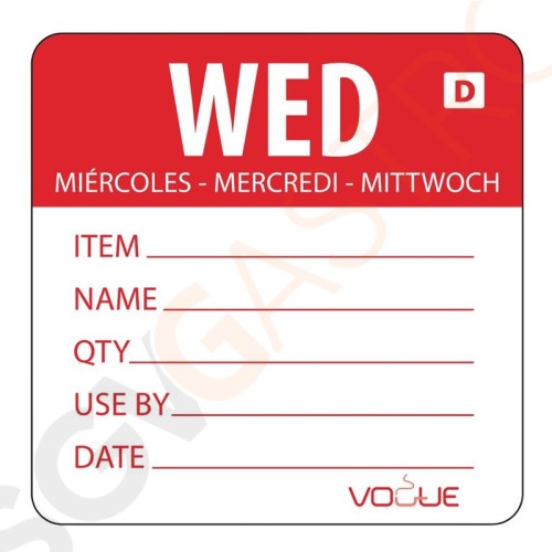 Vogue auflösbare Etiketten Mittwoch rot Mittwoch Vogue auflösbare Etiketten Mittwoch rot Mittwoch